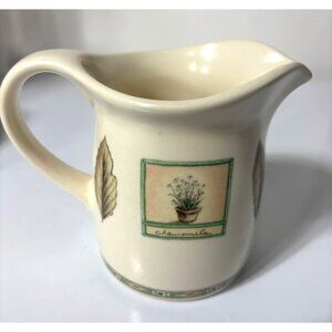 Pfaltzgraff Naturewood Herb Garden Stoneware Creamer Pitcher